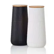 Adhoc Scape Pepper & Salt Mill Set of 2 - Black & White