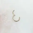 Titanium Braided Gold Clicker. 16G. 8mm or 10mm. For Septum, Daith, & Helix.
