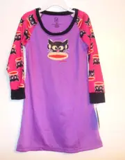 Paul Frank Girls Nightgown Julius Wearing Cat Mask Comes with Sleep Mask 4-5 NWT
