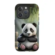For iPhone 15 Pro Tough Case Compatible with MagSafe Happy Panda