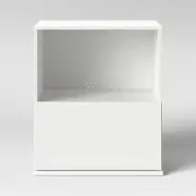 Room Essentials 1 Drawer Modular Nightstand White Compact Design Storage