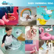 Baby Inflatable Rose Gold Flamingo Unicorn Float Raft Swimming Ring Toy Bed Gift
