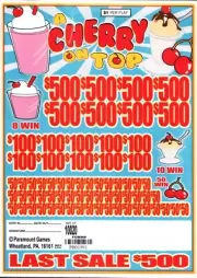 Pull Tab - Jar - Tickets Game - A Cherry on Top