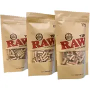 3 X RAW Tips Authentic Pre-Rolled Tips 200 Per Bag, FREE SHIPPING