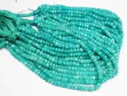 13 inch strand of natural Amazonite Rondelle Faceted 4-4.5mm beads.