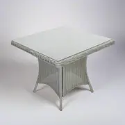 ADDA - Poly Rattan Wicker Outdoor Dining Table - Grey