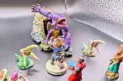 Well painted Chaos Slaad Warrior large fantasy miniature dnd