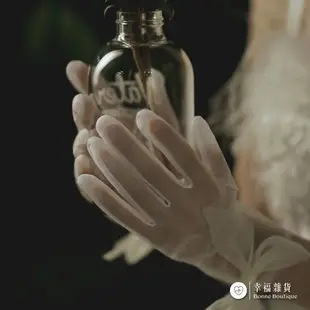 女手套-(乳白)網紗蝴蝶結 / 新娘手套 婚紗手套 蕾絲手套 舞台表演 配件 網紗手套 蝴蝶結手套【B＆B幸福雜貨】