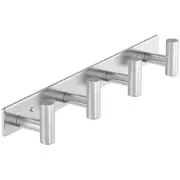 Coat Rack Wall Mount, Silver T Shaped 4 Hooks Coat Hooks for Bathroom, Heavy ...
