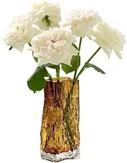 vase vases Decor Glass Vase Flower Modern Ice Cracks Glass Vase for Centerpiece Living Room Dining Table Entryway Flower vase (Color : B, Size : 9.5 * 9.5 * 21cm)