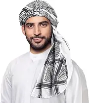 [HOMELEX] Arab Kafiya Keffiyeh Middle Eastern Scarf Wrap with Aqel Rope