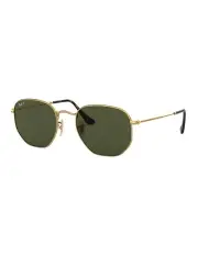 [Ray-Ban] Hexagonal Flat Lenses Gold RB3548N Polarised Sunglasses