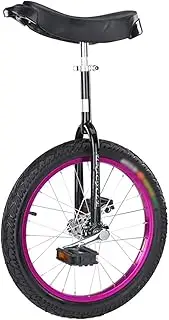 Unicycle Unicycle, Strong Manganese Steel Frame Wheels Unisex 16/18/20/24 Inch Wheel Unicycle Perfect Bicycle for Beginner/Children,Purple,18 Zoll
