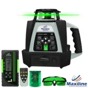 Maxiline Self Leveling Green Beam Rotary Laser Level + Digital Receiver Video