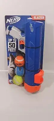 NERF 16in Dog Fetch Tennis Ball Blaster 3 Tennis Balls Shoots up to 50ft