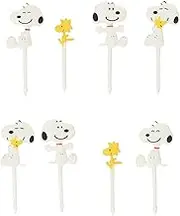 Peanuts Snoopy Fruits Bento Pick 8pcs set Smile face design PN-6