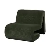 Bengtaz Corduroy Armless Curved Accent Chair