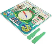 ibasenice Multifunctional Wooden Frog Clock Boys and Girls' Calendar Learning Toy Date Educational for Boys and Girls