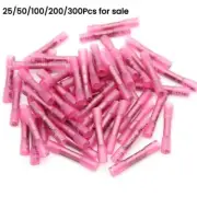 50-300x Red Heat Shrink Wire Butt Splice Connectors Terminals AWG 22-16 Gauge