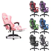 AGX Gaming Chair Office Computer Seating Racing PU Executive Racer Recliner Large with Footrest