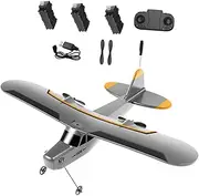 Kisangel 1 Set Remote Controlled Fixed Wing Aircraft Rc Plane with Batteries Present for Beginners Model Enthusiasts Details Realistic Display