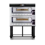 Moretti Forni P110G Double Deck Oven on Stand - 18 x 35cm Pizza - COMP P110G B/2/S - COMP P110G B/2/S-EQ