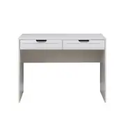 European Cabinetry White Hampton Pull Black Handles Odessa Desk
