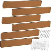 GRADENEVE 6pcs Cork Board Strips Push Self-Adhesive Soft Wall Decoration for Home Office and Memo Boards Damage Installation
