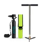 [US Direct] CHIKADIV C300 0.5L Mini Scuba Tank Set Black Refillable Air Tank Oxygen Cylinder Underwater Diving Gear Port