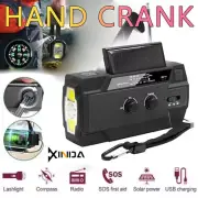 10000mAh Charger FlashLight Power Bank Emergency Solar LED Hand Crank AM/FMRadio