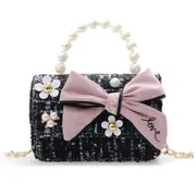 Children's Mini Clutch Purse 2021 Cute Girls Princess Messenger Bag Little Girl Small Coin Pouch Kids Party Pearl Hand Bags