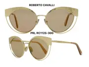 Roberto Cavalli RC1125 30G Sunglasses Gold;Tan Cateye 100% Authentic & Brand New