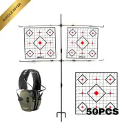 Epicshot Shooting Target Set W/ Earmuffs & Frame - 50 Pack Paper Targets