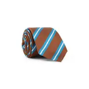 [Kiton] Kiton-Tbc Brown Silk Tie-Uomo OS OS