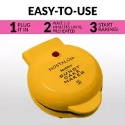 Brand New: Nostalgia MyMini Personal Electric Lava and Bundt Cake Maker, Gold