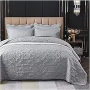 Quilt Sets Queen Size with Pillow Sham Full Queen Quilt Bedding Set Lightweight Soft Bedspread Coverlet Set for All Seasons (1 Quilt,2 Pillow Shams) (Color : A, Size : Full/Queen 250x240cm-98x94)
