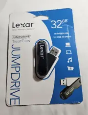 Lexar JumpDrive TwistTurn 32GB USB Flash Drive LJDTT32GABNA (Black/Gray)