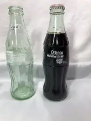 Vintage 2 World Cup 1994 ORLANDO - 1 Unopened Coca-Cola Bottle & 1 Open