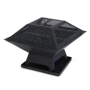 Portable BBQ Fire Pit with Mesh Cover