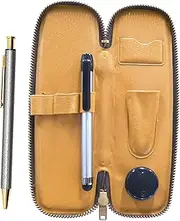 S-ALST-NQ26B-H Zipper Compact Pen Case, Metal Touch Stick Silver and NQ26 All Metal Lizard Paint, Retractable Ballpoint Pen Set, Gray