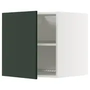 METOD top cabinet for fridge/freezer, white/Havstorp deep green, 60x60x60 cm