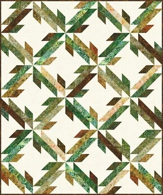 Quilt Kit - The Carly Quilt - 60" X 72" Junglescape Batik Lap Quilt