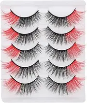 FRCOLOR 5 Pairs Natural Magnetic False Eyelashes for Women with Box False Lashes for Daily Makeup