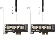VGOL 2 PCs M.2 NVMe SSD to PCI-E 4.0 Adapter for 2230 2242 2260 2280 PCIe X1 Installation Support M-Key XP941 SM951 PM951 A110 m6e SSD