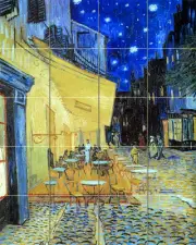 20 tiles Art Mural Ceramic Cafe Paris Van Gogh Backsplash Tile #165