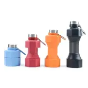 650ml Water Bottle D Hook Leakproof Reusable Leakproof Foldable Water Bottle