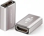 HDMI Female to Female Adapter 8K, HDMI Coupler 2-Pack, HDMI 2.1 Extension Adapter, Support 8K@60Hz, Compatiable with HDTV Roku TV, Monitors, Laptop, Projector, ARC for Laptop
