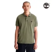 在飛比找momo購物網優惠-【Timberland】男款灰綠色休閒短袖Polo衫(A6R