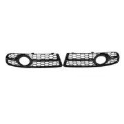 Gloss Black Trim Honeycomb Fog Light Grille Mesh For Audi A4 B7 S-Line 2005-08 (for: Audi)