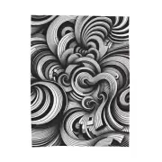 Velveteen Plush Blanket Op Art Motion Pattern Hypnotic Illusion Home Decor Retro